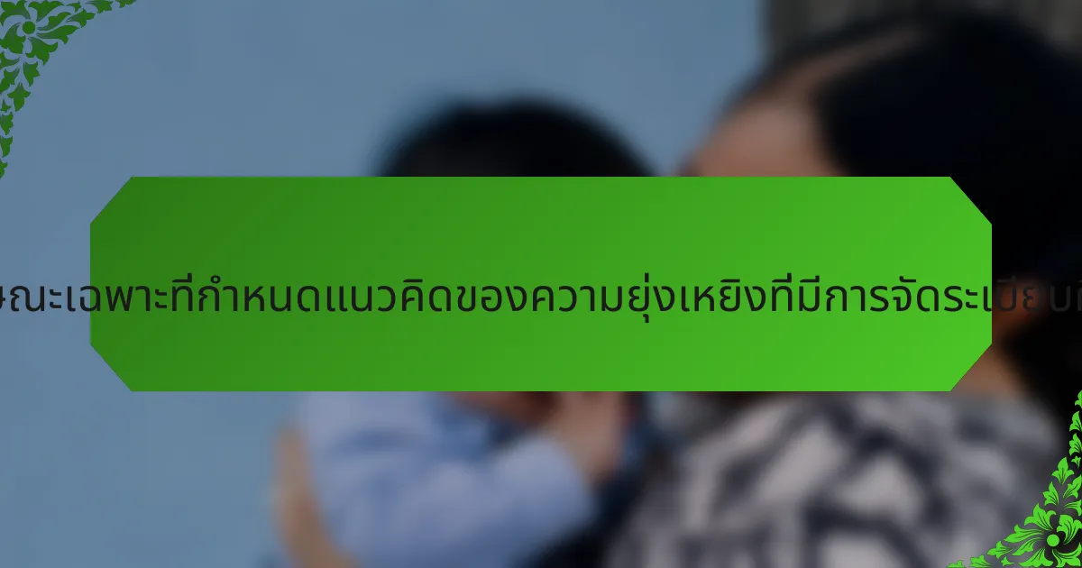 คุณลักษณะเฉพาะที่กำหนดแนวคิดของความยุ่งเหยิงที่มีการจัดระเบียบคืออะไร?